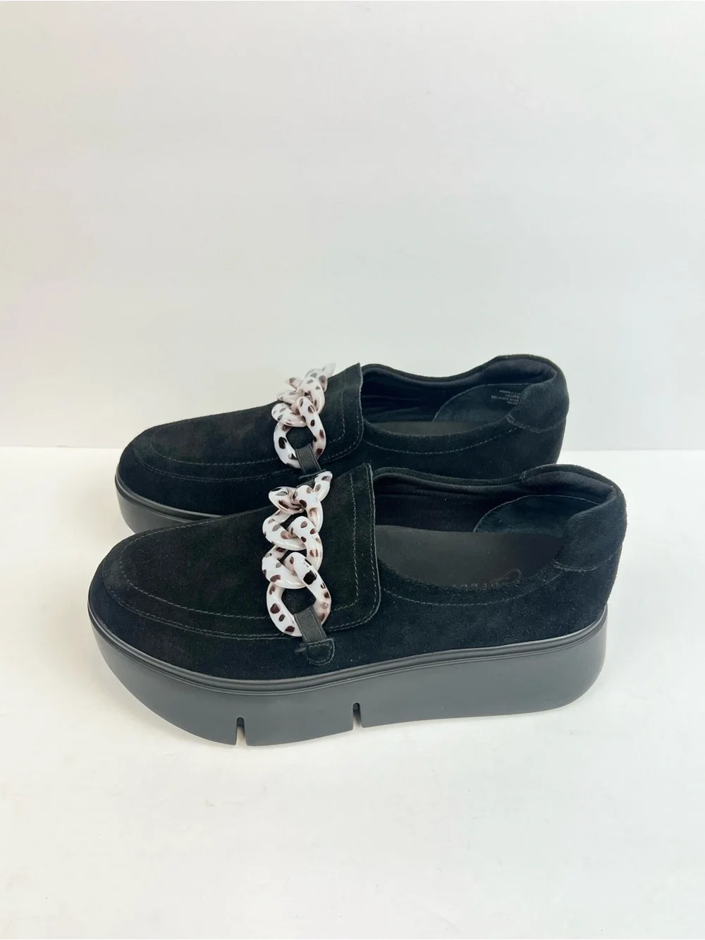 NAKED FEET Princeton black suede platform sneakers- Size 9M
